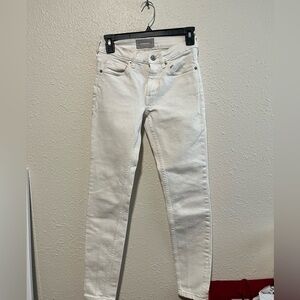 Everlane White Mid rise skinny Jeans